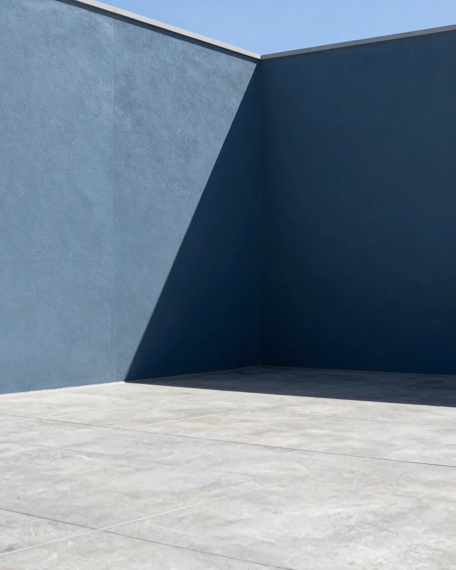 Clean blueprint layout with a sharp lens, bright natural South African daylight, structured geometric balance.
